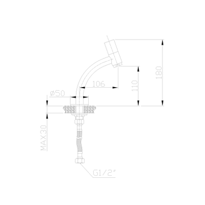 Wiesbaden Zeta fonteinkraan 1/2" chroom