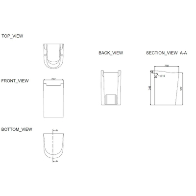 Xellanz Fold Cache siphon 52 cm avec kit de suspension blanc
