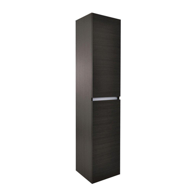 Wiesbaden Vision Meuble colonne 2 portes 160x35x35cm bois nervuré gris