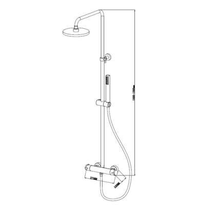 Xellanz Caralda set de douche pluie - 20cm - chromé