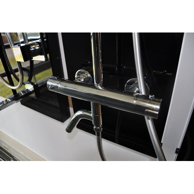 Xellanz Caralda Eco thermostatische badmengkraan met regendoucheset opbouw chroom SHOWROOMMODEL