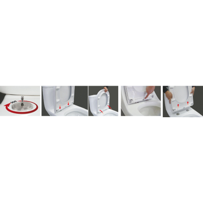 Xellanz Deeline toiletzitting softclose en quick release glans wit