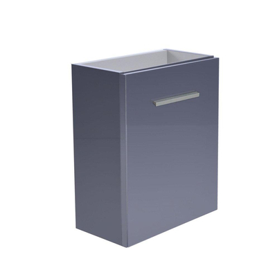 Xellanz Anna armoire lavabo WC 40x21x50cm avec 1 porte gris brillant