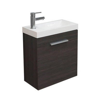 Xellanz Emma meuble lave-mains + lavabo 50 x 25 x 50 cm veinure bois gris