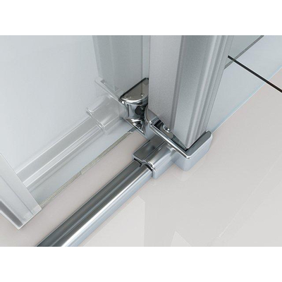 Wiesbaden Entra Hoekinstap cabine - met 2 schuifdeuren - 90x90x200cm - 8mm - nano helder glas - chroom