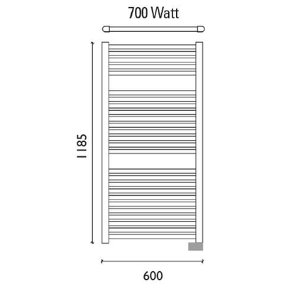 Wiesbaden Elara elektrische radiator 118,5 x 60 cm wit