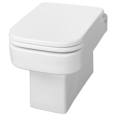 Wiesbaden Carre WC sur pied à fond creux avec abattant softclose blanc