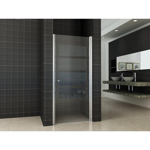 Wiesbaden Between Nisdeur - 80x200cm - 8mm - nano helder glas - chroom SW20650
