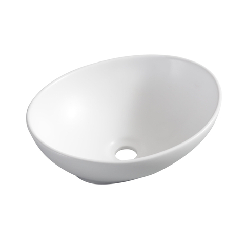 Wiesbaden Barco Waskom ovaal - 40x33x14.5cm - keramiek - mat wit SW296003
