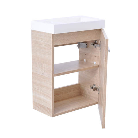 Xellanz Anna armoire pour Lavabo WC 40x21x50cm avec 1 porte chêne clair SW72928