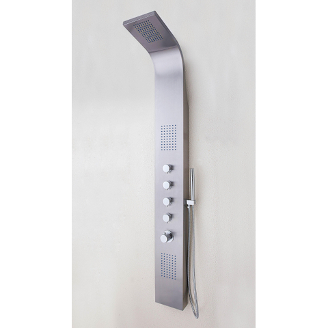 Xellanz Huron colonne de douche hydromassante 165x20cm avec robinet thermostatique inox SW10503