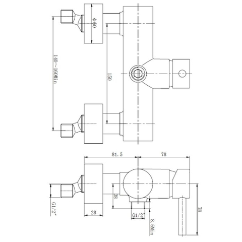 Wiesbaden Cadans mitigeur douche acier brossé SW10584