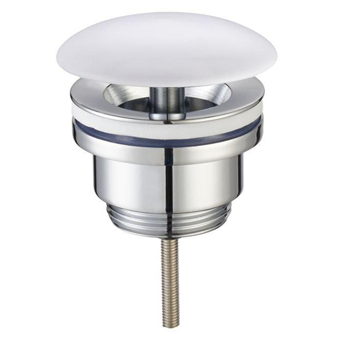 Wiesbaden Caral open afvoerplug 5/4" keramiek glans wit OUTLETSTORE STORE38631