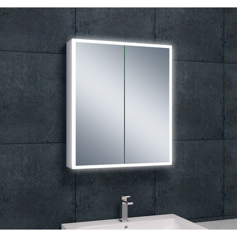 Wiesbaden Quatro spiegelkast met LED, dimbaar 60 x 70 x 13 cm SW72908