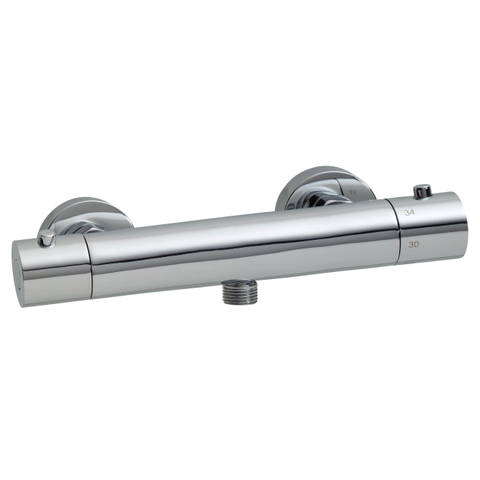 Wiesbaden Rio Mitigeur thermostatique de douche 15cm avec ensemble barre de douche Chrome SW539720