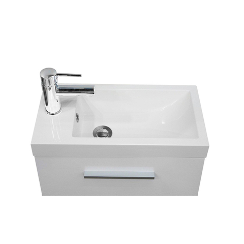 Xellanz Emma Meuble lave mains avec vasque 50x25x50cm blanc SW95796
