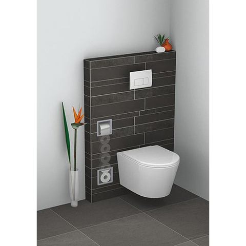 Xellanz Distributeur papier-toilette encastrable avec porte rouleau réserve Inox SW295963