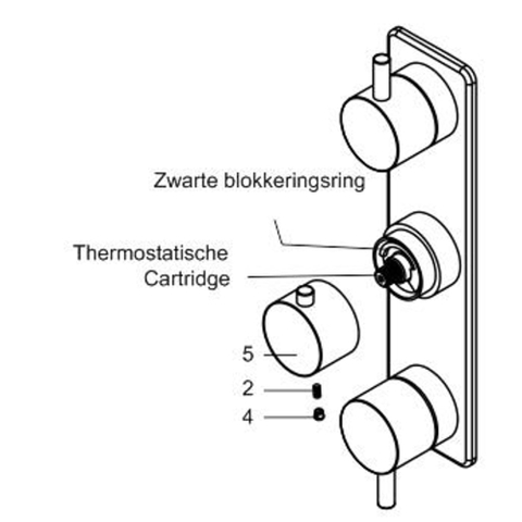 Xellanz Rivaro mitigeur thermostatique encastré 3 voies chrome SW10559