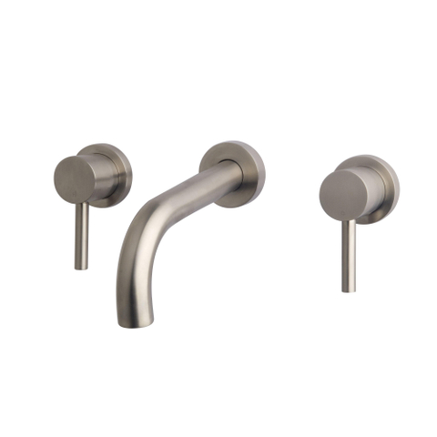 Wiesbaden Caral élément de finition robinet de lavabo encastré 2 boutons acier brossé PVD SW76043
