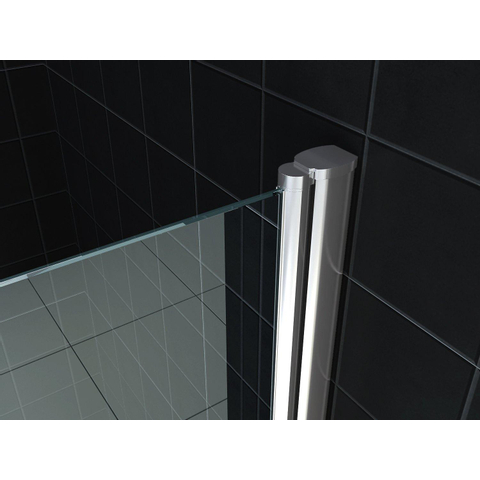 Wiesbaden Lagos Pendeldeur in nis - 80x200cm - 6mm - nano helder glas - chroom SW62371