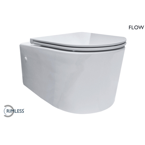 Xellanz Flow WC suspendu sans bride avec abattant Flatline blanc SW95716