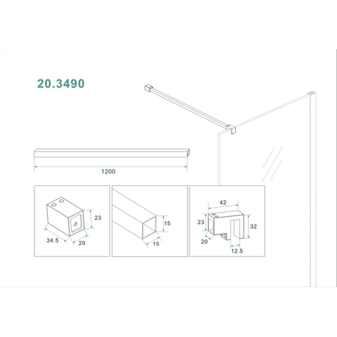 Wiesbaden Slim Stabilisatiestang - 120cm - chroom SW295912