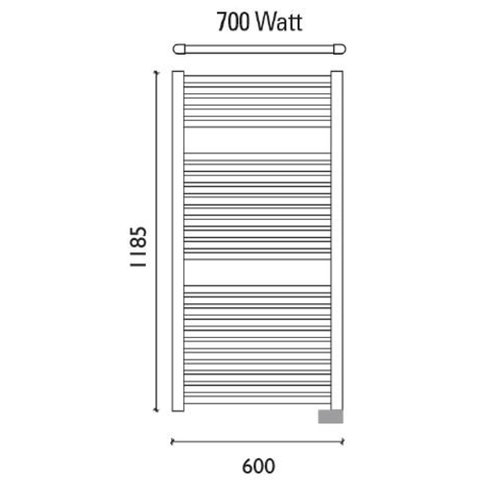 Wiesbaden Elara elektrische radiator 118,5 x 60 cm wit SW296085