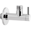Hotbath Pal hoekstopkraan rond met filter 1/2" messing geborsteld SW74438