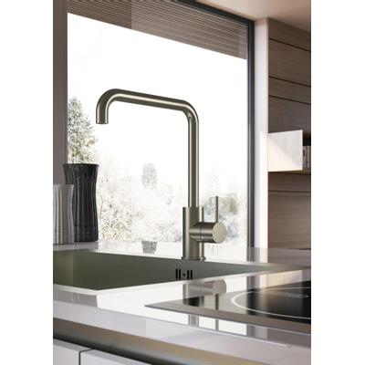 Hotbath Cobber Mitigeur d’évier apparent avec bec en L orientable Living Colours laiton brossé