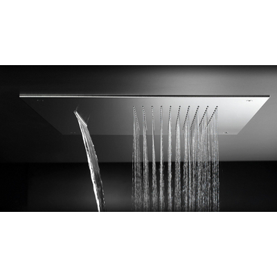 Hotbath Mate Inbouwhoofddouche vierkant - met cascade - 50x50cm - hoogglans chroom
