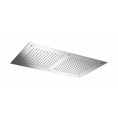 Hotbath Mate Inbouwhoofddouche - 38x70cm rechthoek - geborsteld nikkel (RVS)