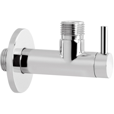 Hotbath Mate Hoekstopkraan rond - met filter 1/2" - mat wit