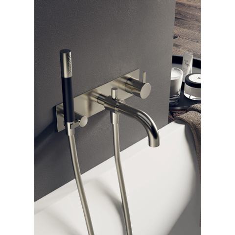 Hotbath Cobber Mitigeur baignoire encastrable trou(s) de robinet trou(s) de robinet encastrable trou(s) de robinet trou(s) de robinet noir chrome SW73708