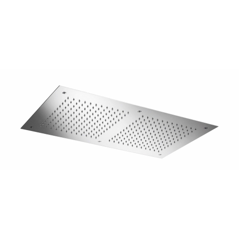 Hotbath Mate Inbouwhoofddouche - 38x70cm rechthoek - geborsteld nikkel (RVS) SW22832