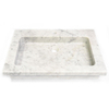 Saniclass Dia Lavabo pour meuble 61x46x9cm 1 vasque 1 trou de robinet pierre naturelle marbre SW728206