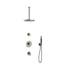 Hotbath Cobber IBS20 Regendoucheset - inbouw - 30cm plafondarm - 30cm ronde hoofddouche - staafhanddouche - geborsteld nikkel (RVS) SW440424