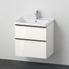 Duravit D-neo Meubelset - met wastafelonderbouwkast - met 2 laden - met softclose - 65x20x48cm - inclusief wastafel - wit hoogglans SW642220