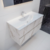 MONDIAZ VICA 100cm badmeubel carrara marmer 2 lades wastafel denia midden met 1 kraangat SW410225 MONDIAZ VICA 100cm badmeubel carrara marmer 2 lades wastafel denia midden met 1 kraangat SW410225