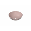 INK Otello Large vasque - 40x40x14cm Vasque ronde en porcelaine posée - mat rose poudré SW955791