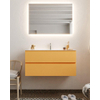 MONDIAZ VICA 100cm badmeubel ocher 2 lades wastafel moon midden met 1 kraangat SW411071 MONDIAZ VICA 100cm badmeubel ocher 2 lades wastafel moon midden met 1 kraangat SW411071