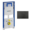 Geberit Duofix Element - UP320 - QeramiQ push bedieningsplaat - wand - 112cm - ronde knoppen - kunststof - mat zwart SW976105