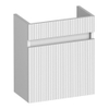 BRAUER Joy Wavy meuble sous-lavabo de toilette - 40x45x22cm - porte ouvrant vers la droite - sans poignée - blanc mat SW1201270