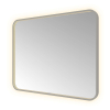 Hotbath &MORE Spiegel - 100x80cm - direct en indirect LED - color changing - spiegelverwarming - met afstandsbediening - PVD - geborsteld gunmetal antraciet SW1246073
