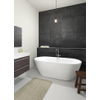 Riho Inspire baignoire autoportante - 160x75cm - avec remplissage de baignoire chromé - acrylique blanc haute brillance SW412041