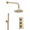 Crosswater MPRO Inbouw doucheset - inclusief - 20cm - hoofddouche en handdoucheset - geborsteld messing (goud) SW487244
