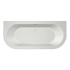 Xenz Charley vrijstaand bad 180x80x60 edelweiss met sleuf overloop. waste chroom SW103216 Xenz Charley vrijstaand bad 180x80x60 edelweiss met sleuf overloop. waste chroom SW103216