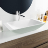 Mondiaz Topi waskom 59.5x34.5x10cm rechthoek opbouw Solid Surface Greey/Talc SW643589 Mondiaz Topi waskom 59.5x34.5x10cm rechthoek opbouw Solid Surface Greey/Talc SW643589