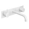 Hotbath Cobber Afbouwdeel wastafelmengkraan - 3 gats - met achterplaat en 18 cm uitloop - mat wit SW229700