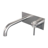 Brauer Brushed Carving inbouw wastafelmengkraan met gebogen uitloop links en rechthoekige afdekplaat model A1 RVS geborsteld PVD SW715998 Brauer Brushed Carving inbouw wastafelmengkraan met gebogen uitloop links en rechthoekige afdekplaat model A1 RVS geborsteld PVD SW715998