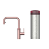 Quooker BE Flex Square Robinet d'eau bouillante - bec pivotant & extractible - réservoir PRO3 - eau bouillante - cuivre rose SW1419604